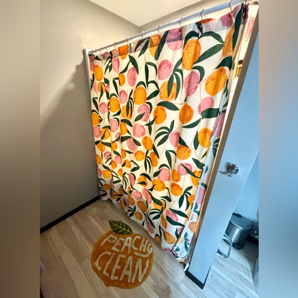 Urban Outfitters Allover Fruits Patterned Shower Curtain - Picture 2 of 6